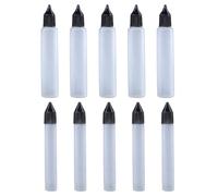 DHSBGWSX Lot de 10 flacons compte-gouttes en plastique en forme de stylo avec bouchon compte-gouttes pour liquide