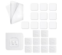 DHSBGWSX Lot de 10 patchs double face, 10 boucles autocollantes, nano patchs adhésifs double face, imperméables, transparents invisibles, pansements auxiliaires