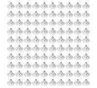 DHSBGWSX Lot de 100 fermoirs en silicone hypoallergénique pour boucles d'oreilles, Silicone Blanc Rectangulaire Simple Argenté