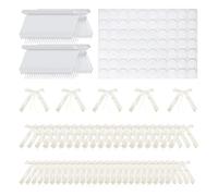 DHSBGWSX Lot de 100 nœuds en ruban, 70 autocollants adhésifs, décorations de voiture de mariage, nœuds de rétroviseur, nœuds en ruban de satin, convient pour les voitures de mariage et les cadeaux