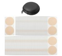 DHSBGWSX Lot de 100 paires d'autocollants de poitrine anti-chocs, 1 sac de rangement, bande de tétons pour hommes, bande de tétons pour homme, bande de téton pour homme, bande de téton pour la course