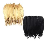 DHSBGWSX Lot de 100 plumes pour travaux manuels, travaux manuels, plumes, décoration de plumes, peuvent être utilisés pour la fabrication d'accessoires de vêtements, de coiffures et de meubles, etc.