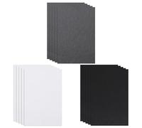 DHSBGWSX Lot de 15 pièces de feutre pour loisirs créatifs - Carré de 20 x 30 cm (blanc, gris, noir)
