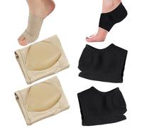 DHSBGWSX Lot de 2 chaussettes de compression plantaire, coussinets de correction du métatarse, sangles de soutien de la voûte plantaire, bande de fasciite plantaire, coussinets de soutien des pieds