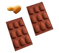 DHSBGWSX Lot de 2 moules à gâteau en forme de coquillages, 9 pièces, moule à gâteau tridimensionnel, moule à gâteau en silicone antiadhésif