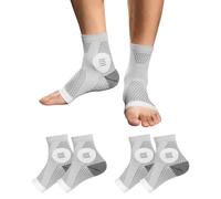 DHSBGWSX Lot de 2 paires de chaussettes de sport pour la cheville - Soulagement de la neuropathie - Chaussettes fonctionnelles pour la fasciite plantaire