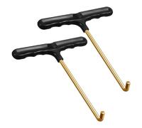 DHSBGWSX Lot de 2 pièces de rechange pour trampoline, tendeur à ressorts, crochet de sécurité pour trampoline, barre de rechange pour filet de trampoline, accessoires de ressort en T, crochet à