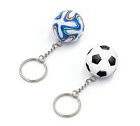 DHSBGWSX Lot de 2 porte-clés de football, pendentifs personnalisés, porte-clés créatifs, porte-clés de cadeau de football, porte-clés de fan, porte-clés pour couple, multicolore, taille unique