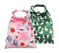 DHSBGWSX Lot de 2 sacs à couches imperméables pour bébé - Pour vêtements humides et secs, Rose, vert., Non