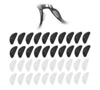 DHSBGWSX Lot de 20 paires de plaquettes de nez antidérapantes en silicone pour lunettes de soleil, coussinets de nez antidérapants, accessoires de lunettes de soleil, Noir , Taille unique