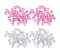 DHSBGWSX Lot de 200 briques artificielles, pierres décoratives, petites décorations de glaçons, fausses pierres de glace pilées, fausses pierres précieuses acryliques, glaçons simulés