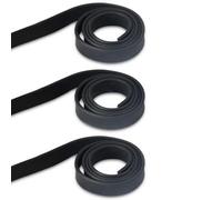 DHSBGWSX Lot de 3 lames de rechange en caoutchouc pour raclette de nettoyage de fenêtre - 105 x 2,5 cm - Bandes de rechange en silicone - Noir