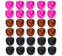 DHSBGWSX Lot de 30 mini chapeaux de cowboy et de décoration de poupée, cadeaux de fête adaptés pour déguisement de poupée