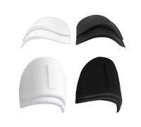 DHSBGWSX Lot de 4 paires de coussinets d'épaule pour femme - Veste de costume - Épaulettes enfichables - En mousse - Unisexe (noir, blanc)