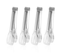 DHSBGWSX Lot de 4 pinces alimentaires en acier inoxydable - Accessoires de cuisine pour barbecue, buffet, salade