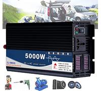 DHsdlpLU 3000/4000/5000w Onduleur à Onde Sinusoïdale Pure, avec Prise Universelle Et Ports USB, DC 12v 24v 48v 60v vers AC 110v 220v, Convertisseur De Chargeur,60Vto110V-5000W