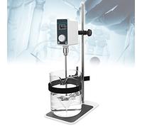 DHsdlpLU Agitateur MagnéTique AéRien NuméRique, Vitesse/Synchronisation RéGlables, 100-2000 Tr/Min/50-1200 TR/Min, avec Palette D'Agitation/Fixation De Cuve, 100-240 V,OS-10L