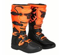 DHsdlpLU Bottes De Motocross pour Hommes Imperméables Antidérapantes Respirantes en Cuir Véritable avec Semelle Intérieure en Maille Aérée,Black-Red-40