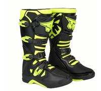 DHsdlpLU Bottes De Motocross pour Hommes Imperméables Antidérapantes Respirantes en Cuir Véritable avec Semelle Intérieure en Maille Aérée,Black-Green-44