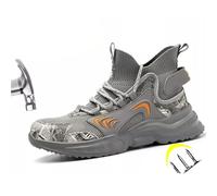 DHsdlpLU Chaussures de Sécurité Hommes Femme Baskets Légères et Confortables avec Embout Acier Antidérapantes et Respirantes pour Travail Industriel,Black-EUR46