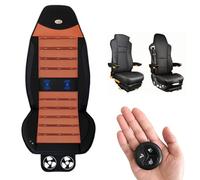 DHsdlpLU Coussin de siège rafraîchissant 3 en 1 pour Camion 24 V, modèle d'ouverture de siège 3D, Ventilation par Interrupteur intégré pour sièges Pointus monoblocs,Brown