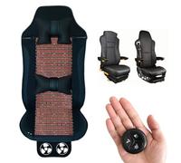 DHsdlpLU Coussin de siège rafraîchissant d'été 24 V, modèle d'ouverture, Ventilation, Massage de la Taille et du Cou, intégré 3D pour siège Avant de Voiture,Bamboo-Board