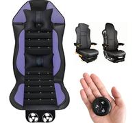 DHsdlpLU Coussin de siège rafraîchissant d'été 3 en 1 pour siège de Camion 24 V, modèle d'ouverture, Ventilation, Chauffage, Taille, Cou, Double Massage pour siège,Ventilation-Grey