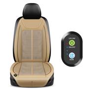 DHsdlpLU Housse de siège rafraîchissante d'été 3 en 1, Coussin de Voyage ventilé avec Massage et température, Refroidisseur de siège Avant Automobile 99% Universel,Beige