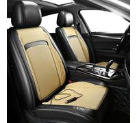 DHsdlpLU Housses de siège Auto 3 en 1 avec Ventilation rafraîchissante pour l'été, universelles, adaptées à la Plupart des Voitures, SUV, berlines, Pick-up,Beige-24V