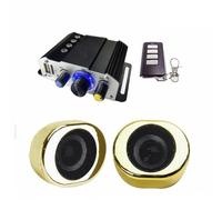 DHsdlpLU Kit De Haut Parleurs Stéréo Bluetooth pour Moto Antivol Chargement De Téléphone Portable Navigation Vocale avec Télécommande sans Fil,Silver