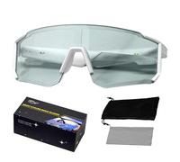 DHsdlpLU Lunettes de Cyclisme Bluetooth intelligentes pour l'extérieur, Protection UV, écoute de Musique, appels, Lunettes de Soleil pour vélo, Moto, Conduite,A