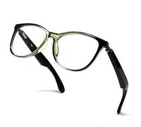 DHsdlpLU Lunettes de Soleil Bluetooth intelligentes AI pour Hommes et Femmes, Lunettes Audio Bluetooth à Oreille Ouverte, Lecture de Musique, Protection UV,Green