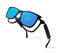 DHsdlpLU Lunettes de Soleil connectées Bluetooth pour Hommes et Femmes, démontage magnétique, Double Fonction, Miroir, écoute Musicale, Verres interchangeables,C