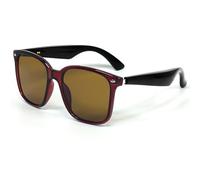 DHsdlpLU Lunettes de Traduction intelligentes IA, interprétation simultanée, Bluetooth, Traduction vocale et vidéo, carrées, Tendance, Classiques,Brown
