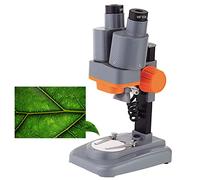 DHsdlpLU Microscope Binoculaire, Grossissement 20X/40X, éClairage LED, Large Champ De Vision pour Outil De Soudage PCB/RéParation De TéLéPhone Portable,Grey-40X