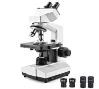 DHsdlpLU Microscope binoculaire Professionnel pour Adultes, grossissement 40-1600x, oculaires Grand Champ 10x et 16x, tête Siedentopf, Platine mécanique