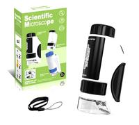 DHsdlpLU Mini Microscope Portable pour Enfants avec Support, écran 4K, 20X-300X, kit Scientifique, Jouets éducatifs Amusants pour garçons et Filles de 4 à 12 Ans