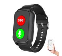 DHsdlpLU Montre pour Personne Agée GPS, détection de Chute, géolocalisation, Vibration et Sonnerie, Double Fonction de Rappel, pour Les Seniors S3-Black