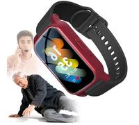 DHsdlpLU Montre Urgence Senior Détection De Chute-Bracelet Alarme Personne Agee Connectée Détecteur De Traceur Suivi GPS en Temps Réel Bracelet Autonomie Longue S5-Red