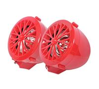 DHsdlpLU Motorcycle Audio Stereo Speaker Waterproof Motorbike Scooter FM Radio Mp3 Radio Bluetooth Stereo Speaker Subwoofer Waterproof Wireless Remote Control,Red