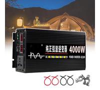 DHsdlpLU Onduleur à Onde SinusoïDale Pure (1600 W/2000 W/3000 W/4000 W), DC (12/24/48/60 V) vers AC 220 V, Onduleur Solaire à Double Affichage NuméRique,4000W-12V