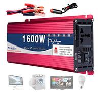 DHsdlpLU Onduleur à Onde Sinusoïdale Pure 1600 W/2200 W, Onduleur De Voiture avec Affichage Singulier, DC 12 V/24 V/48 V/60 V vers AC 110 V/220 V,48Vto110V-1600W