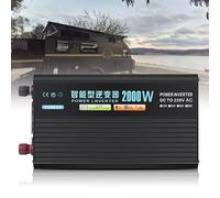 DHsdlpLU Onduleur à Onde SinusoïDale Pure + 2 * Cordon d'alimentation à Pince Crocodile + éCran LCD + Prises Secteur, CC (12 V/24 V/48 V) vers Ca (220 V),2KW-48V