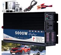 DHsdlpLU Onduleur à Onde Sinusoïdale Pure 3000/4000/5000w, Convertisseur De Chargeur, avec Prise Universelle Et Ports USB, DC 12v 24v 48v 60v vers AC 110v 220v,12Vto220V-5000W