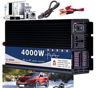 DHsdlpLU Onduleur à Onde Sinusoïdale Pure 3000/4000/5000w, Convertisseur De Chargeur, avec Prise Universelle Et Ports USB, DC 12v 24v 48v 60v vers AC 110v 220v,12Vto110V-4000W