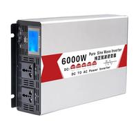 DHsdlpLU Onduleur à Onde SinusoïDale Pure, Convertisseur De Voiture Domestique, avec Port USB + 2 Prises Universelles, Convertit DC 12V/24V/48V/60V en AC 220V,6000W-60V
