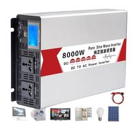DHsdlpLU Onduleur De Puissance, Onduleur à Onde SinusoïDale Pure 4000-8000W, Convertisseur De VéHicule Domestique 12V 24V 48V 60V à 220V, avec éCran Port USB,8000W-12V