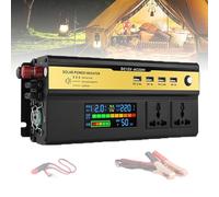 DHsdlpLU Onduleur de Voiture, onduleur 1200 W/1600 W, convertisseur DC 12 V/24 V vers AC 220 V, onduleur à Onde sinusoïdale modifiée, Affichage LED,12V(1200W)