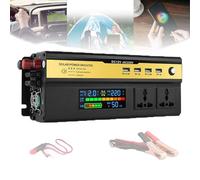 DHsdlpLU Onduleur de Voiture onduleur 500W convertisseur DC 12V/24V vers AC 220V onduleur à Onde sinusoïdale modifiée Affichage numérique Intelligent LED avec 4 Ports,48V-500W