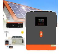 DHsdlpLU Onduleur Solaire Hybride (4,2Kw-24V/6,2Kw-48V) - CC (24/48V) vers Ca (230V), Contrôleur De Chargeur Solaire Mppt 120A, Machine Hybride Tout-en-Un Hors,6.2KW-NoWIFI